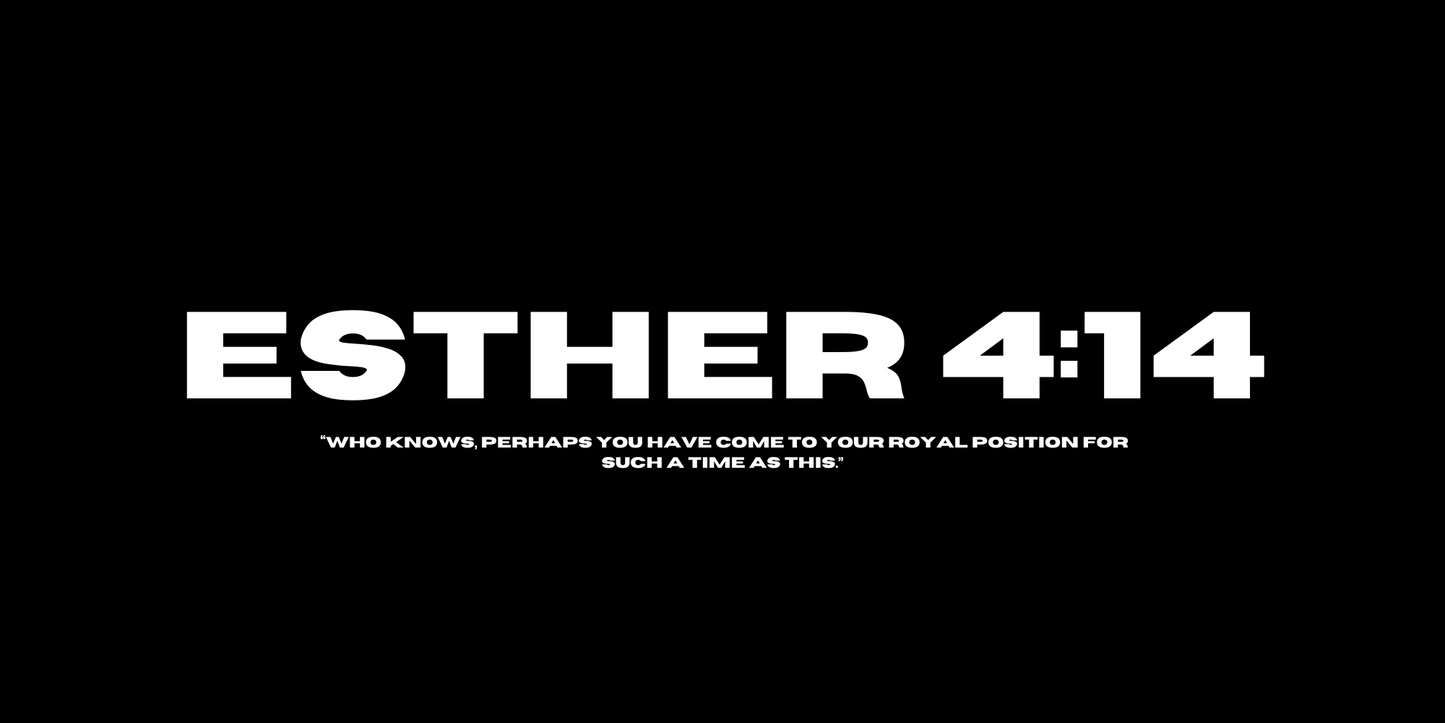 Esther 4:14 License Plate Cover