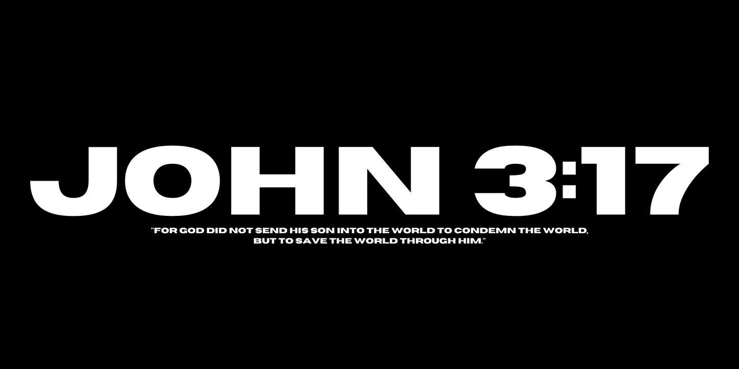 John 3:17 License Plate Cover