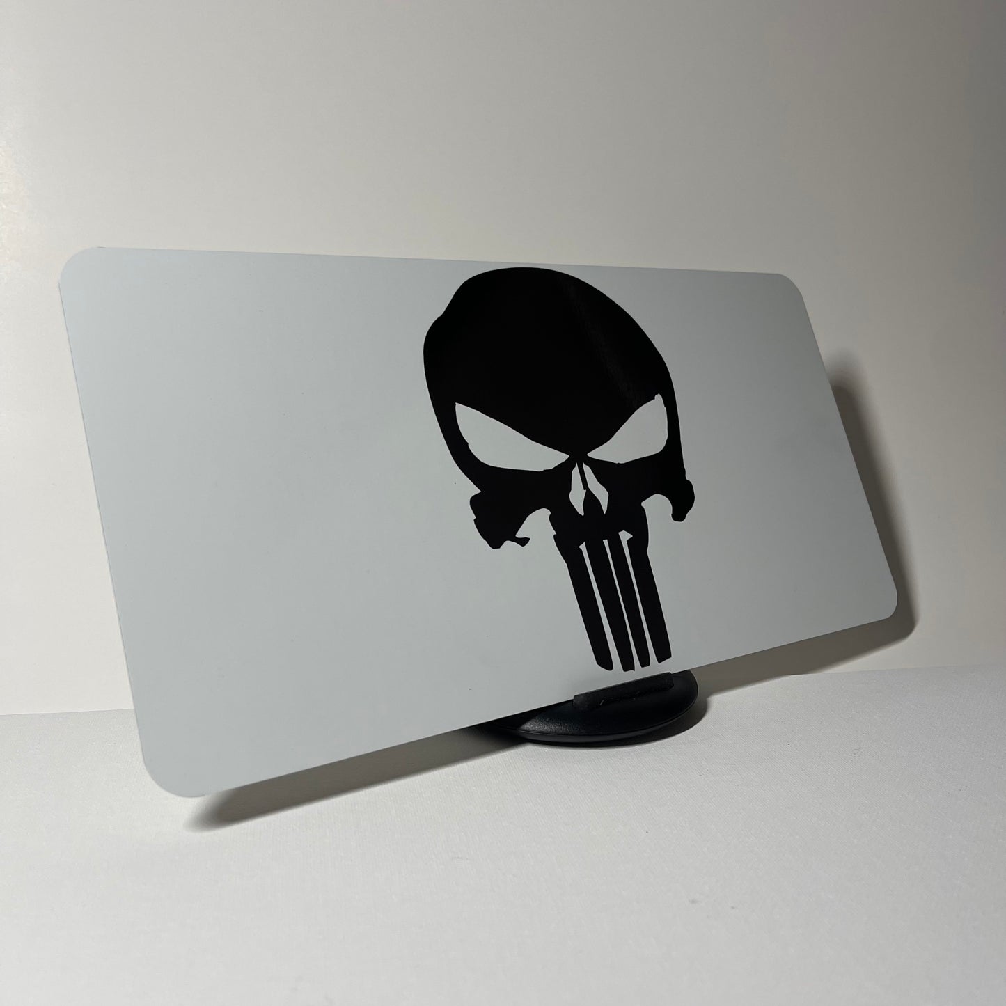 White Punisher License Plate Cover - Clearance