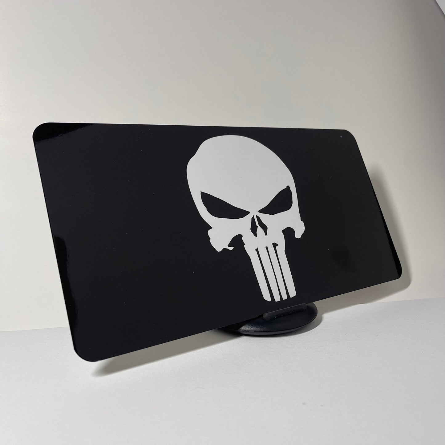 Black Punisher License Plate Cover - Clearance