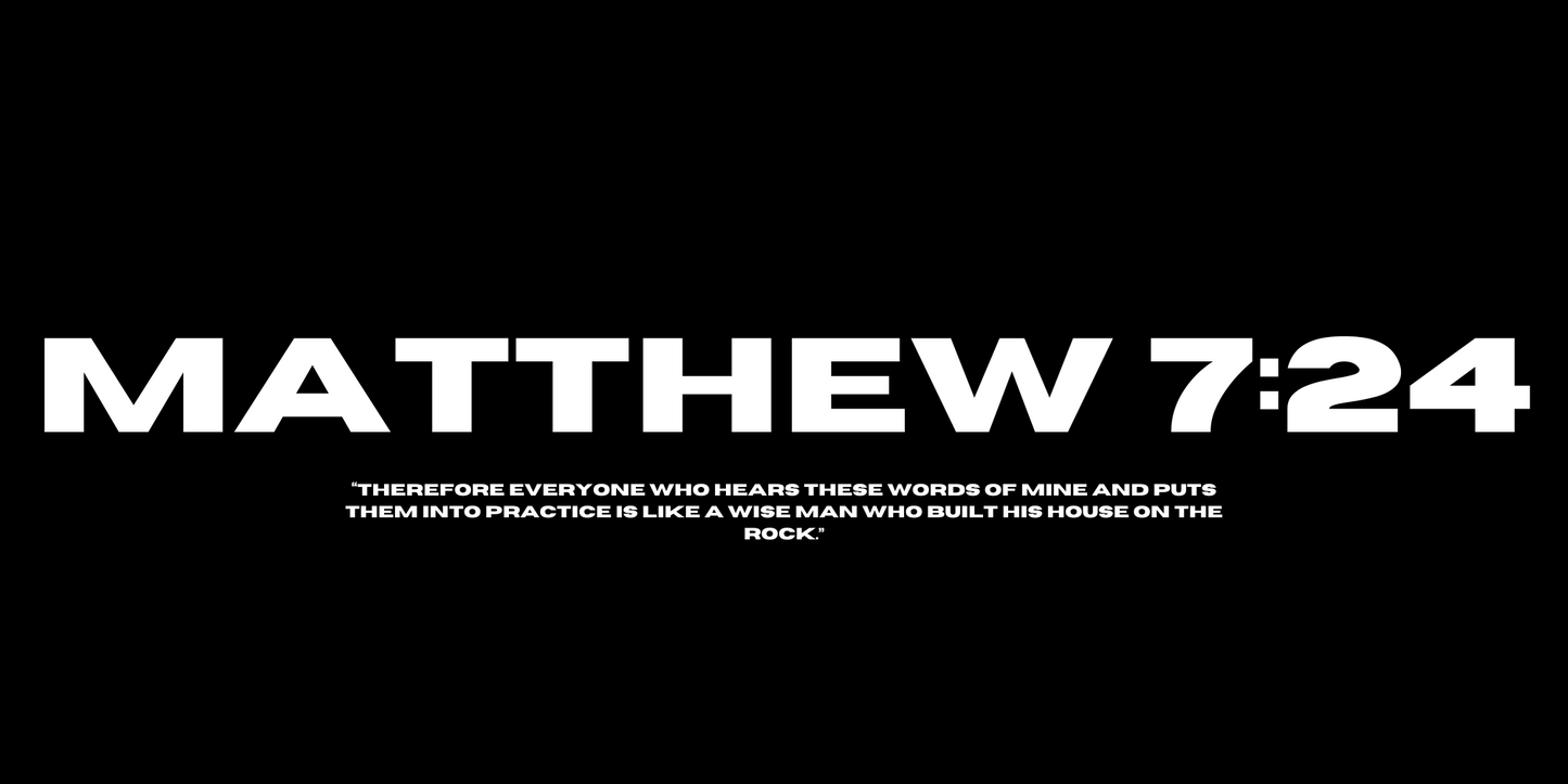 Matthew 7:24 License Plate Cover