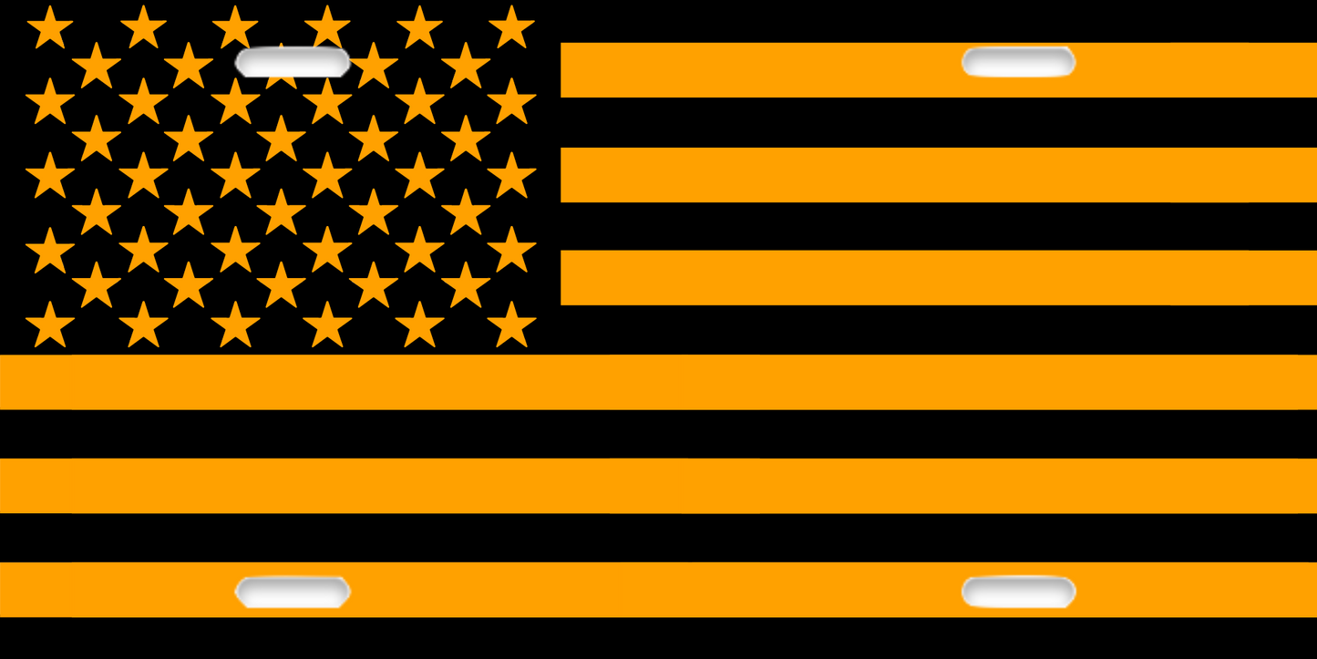 American Flag License Plate