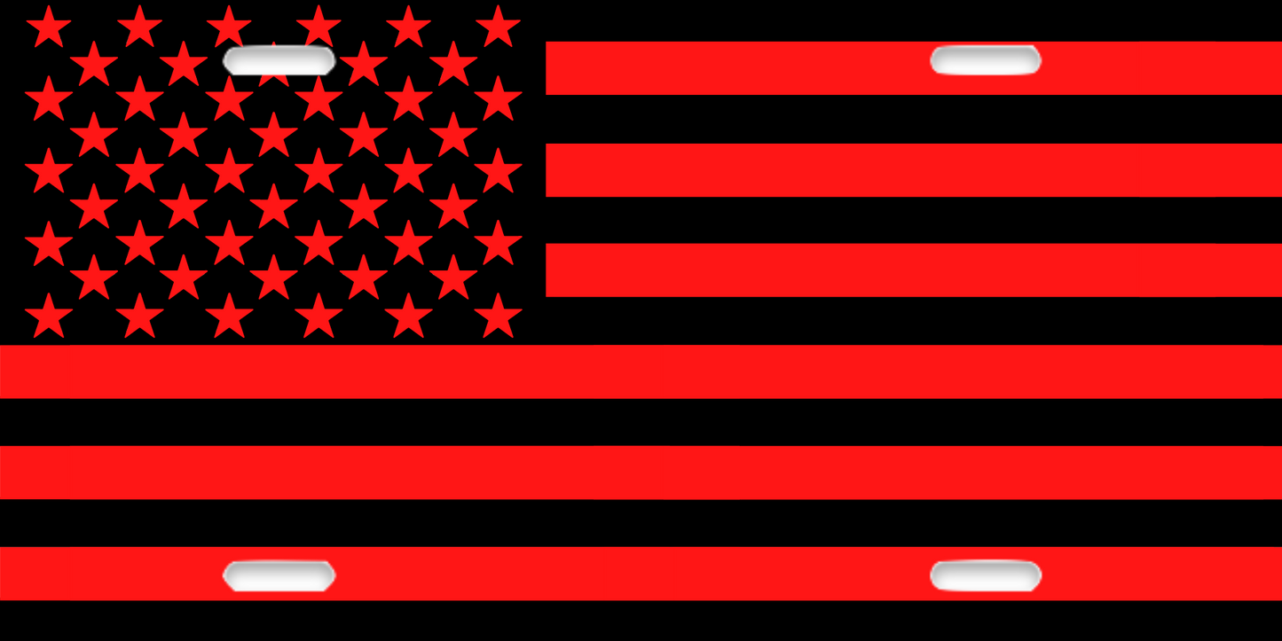 American Flag License Plate