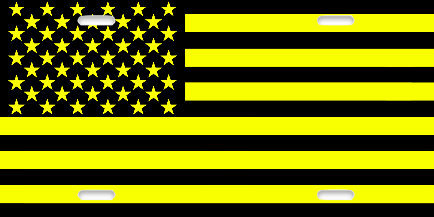 American Flag License Plate