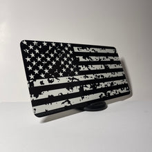Load image into Gallery viewer, White Ragged American Flag License Plate Cover - Clearance
