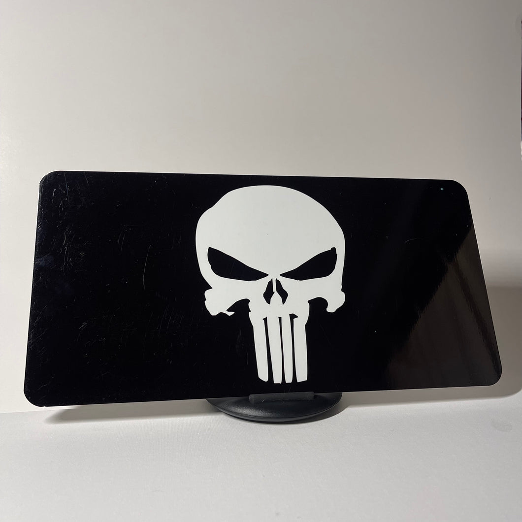 Black Punisher License Plate Cover - Clearance