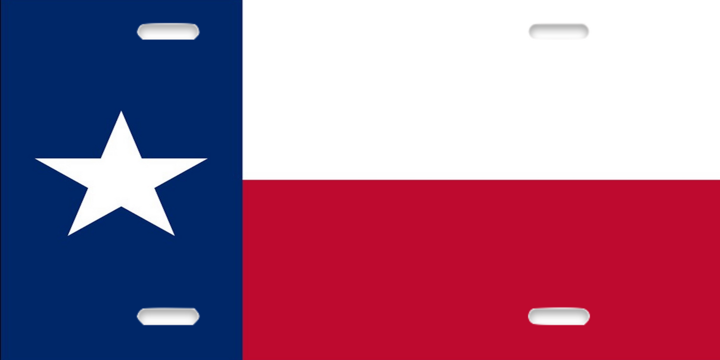 Texas Flag License Plate