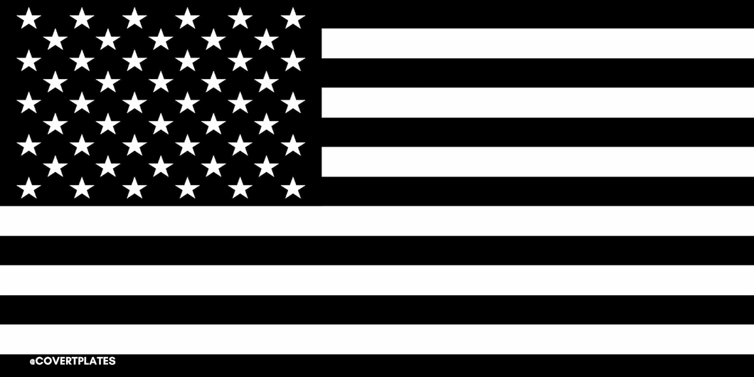The traditional black and white Covert Plate American Flag. Be discrete with your license plate, but not with your pride. Magnetic License Plate Covers are the best way to covert your plate, and advertise for yourself.