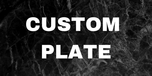 Create any design you'd like with our custom plate builder. Great for adding logos, pictures, or anything else you desire